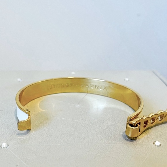 BCBG White Enamel Hinge Bracelet - Picture 4 of 5